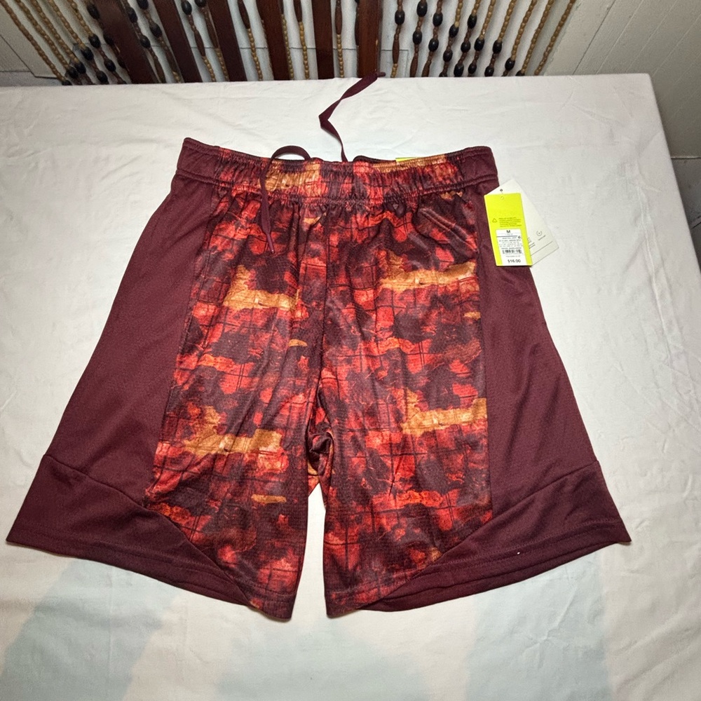 Men's Red Patterned Shorts